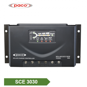 PACO 3 Stage Automatic 12V/24V 30A Solar Battery Charge Controller
