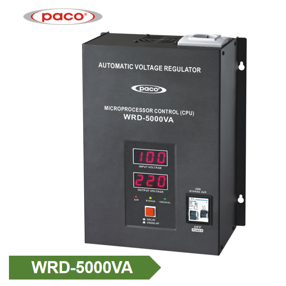 Factory selling 5a Automatic Voltage Switcher Fridge Guard Avs5a - PACO Factory price Automatic Wall Mounted Stabilizer WRD-5000VA – Ligao