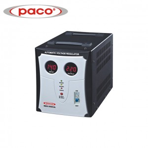 PACO vysokoúčinný automatický stabilizátor napätia 3000 VA CE CB schválený ROHS