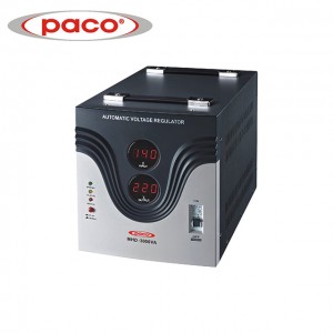 Xitoyning PACO brendi Avtomatik kuchlanish stabilizatori 3000VA Idoralar CB ROHS tasdiqlangan