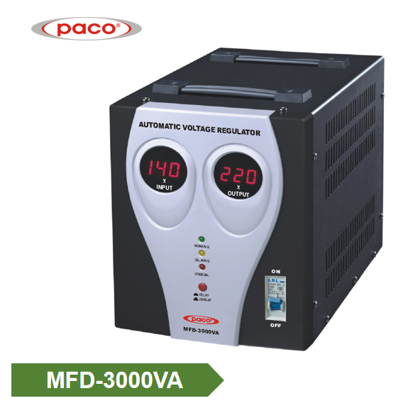 Hot sale Generator Automatic Battery Charger 6a - PACO Automatic Voltage Stabilizer – digital display 3000VA CE CB – Ligao