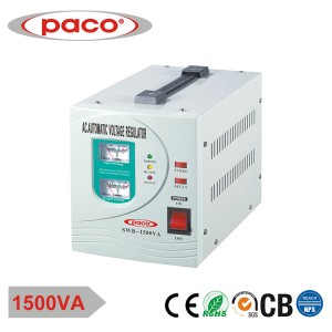 PACO Relay Type Awtomatikong Voltage Regulator Meter 1500VA Para sa Mga Appliances sa Balay